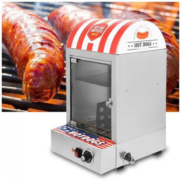 ectqtbvznqt80b_0 jpg - Máquina de Hot Dog Profissional em Aço Inoxidável, 110V 1500W, TBVECHI, Prata e Vermelha