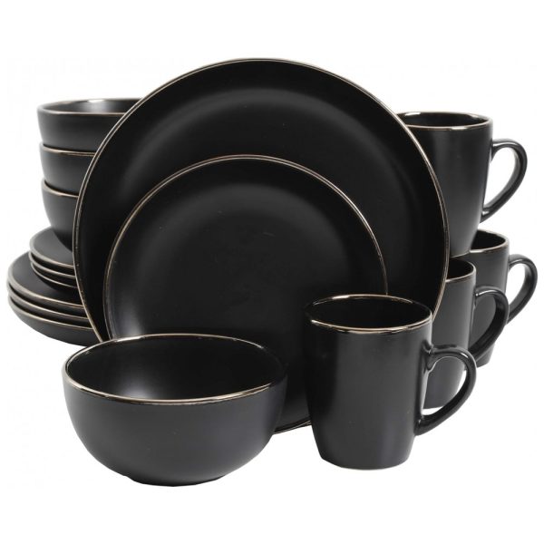 ectqtdk5xy380b_0 jpg - Aparelho de Jantar com 16 Peças em Cerâmica Stoneware Serve 4 Pessoas, Gibson Home Rockaway, Preto