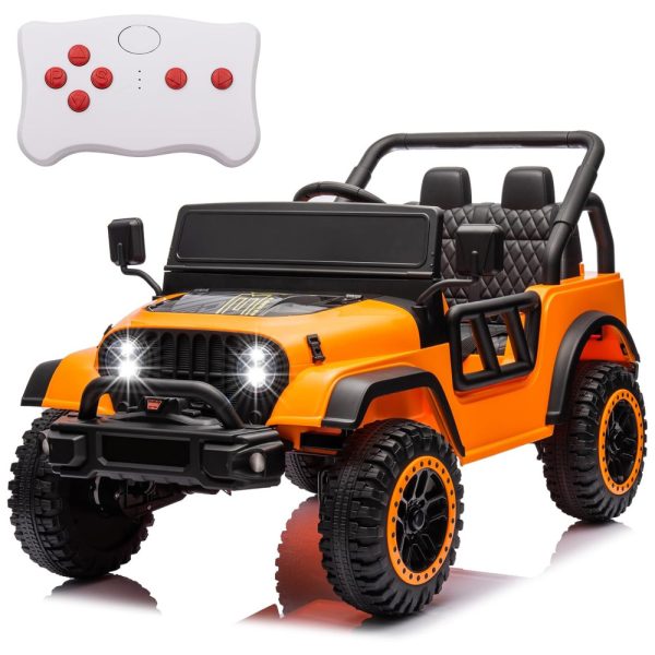 ectqtqjxk39b0b_0 jpg - Carro Elétrico Infantil, Jeep com Controle Remoto, Suspensão de Mola e Música, 12V, Nitoess, Laranja