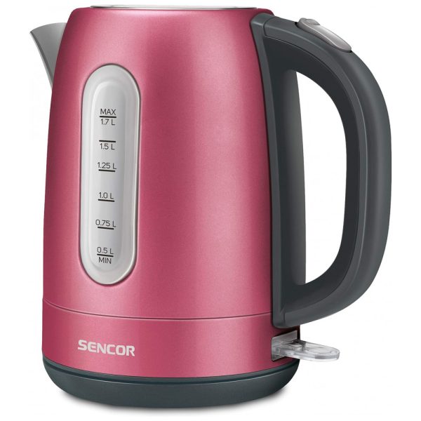 ectqtx995xg70b_0 jpg - Chaleira Elétrica 1.7L com Proteção de Fervura e Aço Inoxidável, 110v, SENCOR SWK1774RD, Rosa