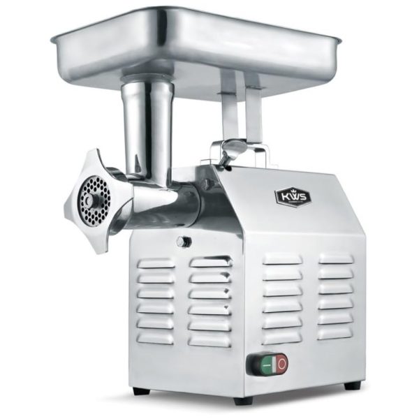 ectquau8sb210b_0 jpg - Moedor de Carne Elétrico TC, 1200W 1.5HP, Aço Inox, 110v, KWS KITCHENWARE STATION ME 22, Prateado