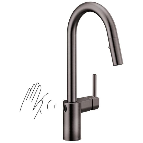 ectqv1hplsk80b_0 jpg - Torneira Cozinha com Sensor de Movimento e Design Moderno, Moen 7565EWBLS, Aço Inoxidável Preto