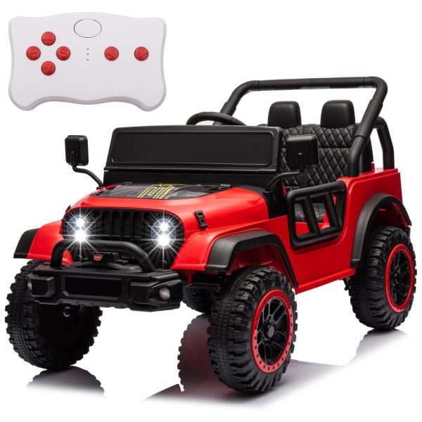 ectqv2dbh39b0b_0 jpg - Carro Elétrico Infantil, Jeep com Controle Remoto, Suspensão de Mola e Música, 12V, Nitoess, Vermelho