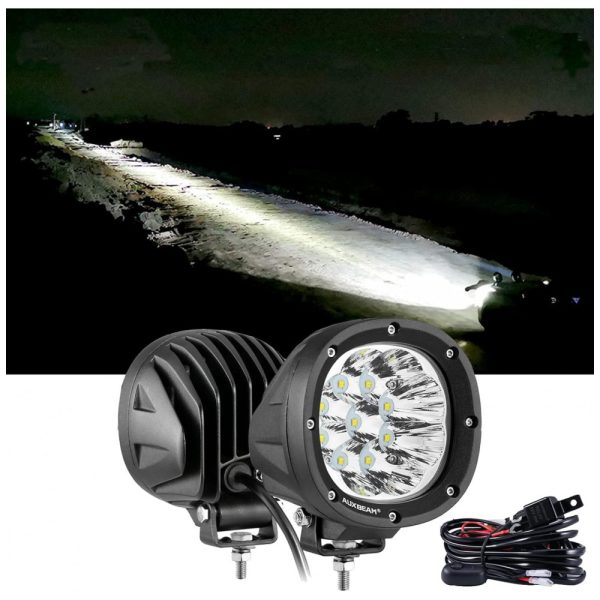 ectqv3zcr2390b_0 jpg - Farol de Milha LED Offroad com 9000 Lúmens e Luz Branca 32V, 90W, 2Un, Auxbeam, Preto