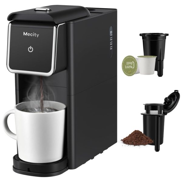 ectqv9hnv9hc0b_0 jpg - Máquina de Café Compatível com Cápsulas, Café moído ou Chá a Granel, 110V 1000W, Mecity, Preta