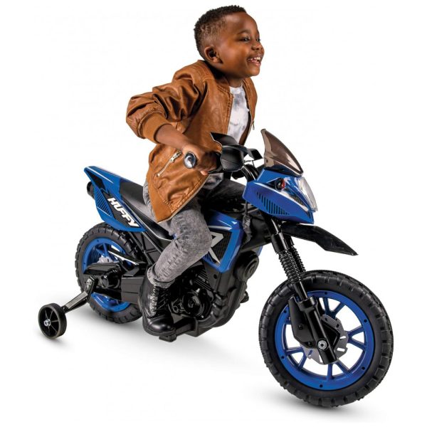 ectqvbsz6dk70b_0 jpg - Moto Elétrica Policial Infantil 6V com Luzes e Sons, HUFFY, Azul