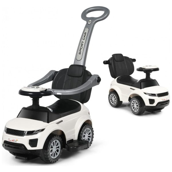 ectqvhz1v94b0b_0 jpg - Carrinho de Passeio Infantil com Alça de Proteção Removível e Luzes Sonoras para Crianças de 1 a 3 Anos, HONEY JOY, Branco