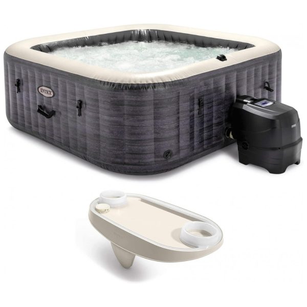 ectqvjvqnz9b0b_0 jpg - Spa Inflável Hidromassagem Quadrada com Luz LED e Acessório para Celular ou Tablet, Intex 28451EP, Preto