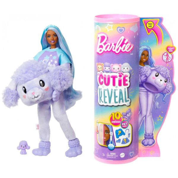 ectqvlf5rjlb0b_0 jpg - Boneca Barbie Revelação com Cabelo Roxo, Fantasia de Pelúcia Poodle e 10 Surpresas, Roxa