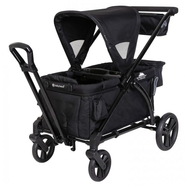 ectqvrf192580b_0 jpg - Carrinho de Passeio para 2 Crianças Multifuncional com Cobertura Removível e Dobramento, até 50 kg, Baby Trend, Preto