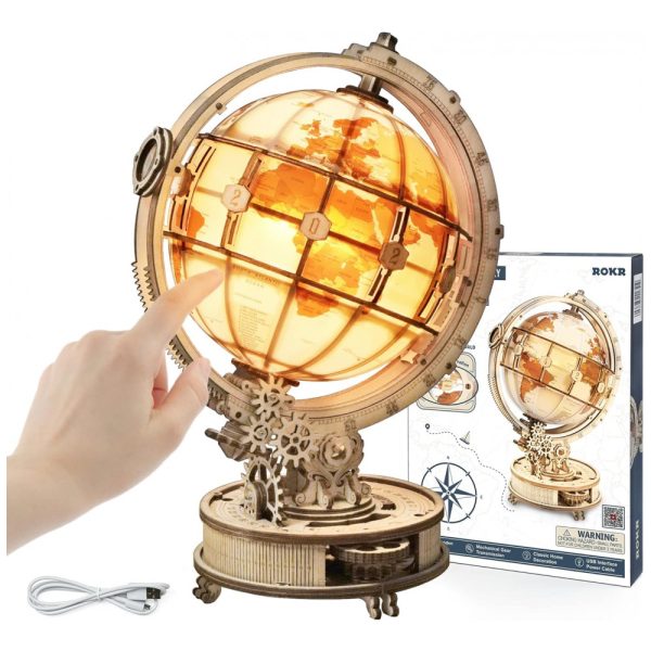 ectqvwdphd890b_0 jpg - ROKR Quebra Cabeças 3D Globo com Luz Led para Crianças e Adultos, 180 Peças