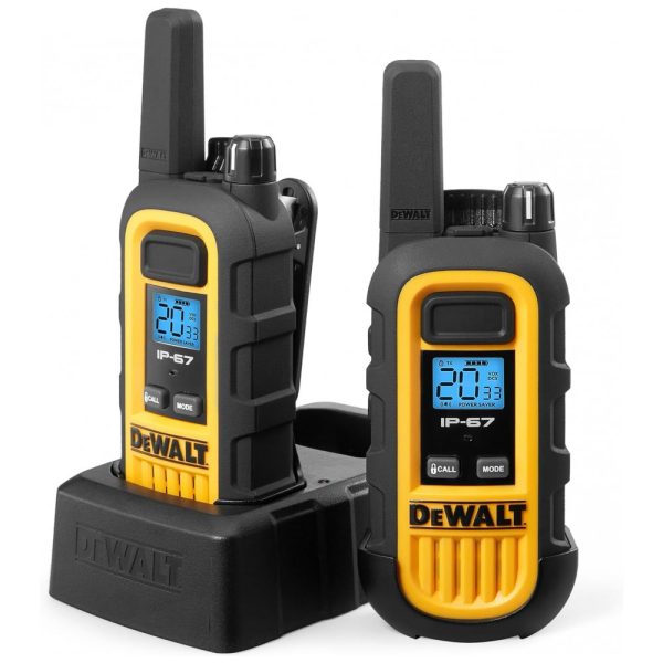 ectqw48262j70b_0 jpg - Kit 2 Rádio Walkie Talkie 1W à Prova dÁgua, Resistente a Choques, de Longo alcance e Rádio Bidirecional Recarregável com VOX, DEWALT DXFRS300