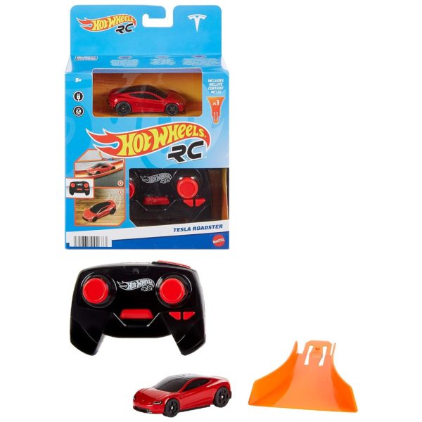 ectqw4gqjtr90b_0 jpg - Carro de Controle Remoto Infantil Tesla Roadster, Escala 1 64 com Adaptador de Pista para Crianças Acima de 5 Anos, Hot Wheels