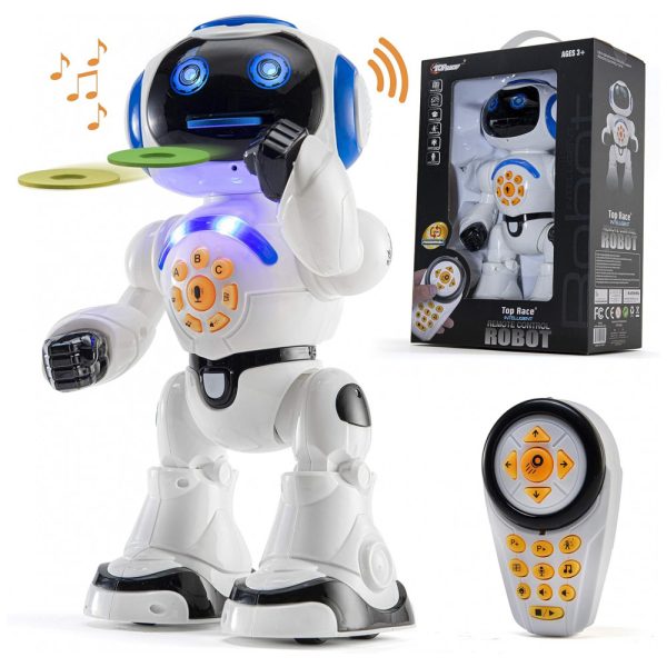 ectqw693rb270b_0 jpg - Robô Interativo Canta e Dança para Crianças a Partir de 3 Anos, TOP RACE TR P2, Branco