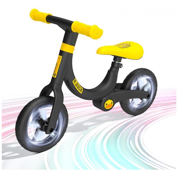 ectqw6bcmmwb0b_0 jpg - Bicicleta sem Pedal com Design de Iluminação, Push Bike e Assento Ajustável para Crianças de 2 a 5 Anos, Luddy, Preto e Amarelo