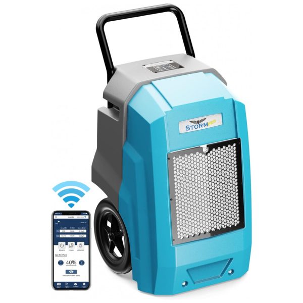 ectqw74c44x90b_0 jpg - Desumidificador85 Litros com Conexão de Drenagem de Bomba e Controle por WiFi, ALORAIR, Azul