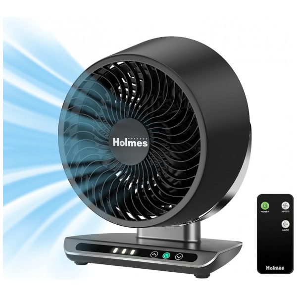 ectqw89c4qyb0b_0 jpg - Ventilador de Mesa com 3 Velocidades, Inclinação Ajustável de 90, Painel Digital e Controle Remoto, 110V, HOLMES Blizzard, Preto