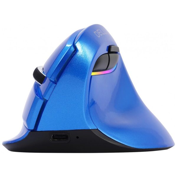 ectqw9jg4zn70b_0 jpg - Mouse Ergonômico Recarregável Reduz a Tensão do Pulso com 4 Configurações DPI, DELUX M618mini, Azul