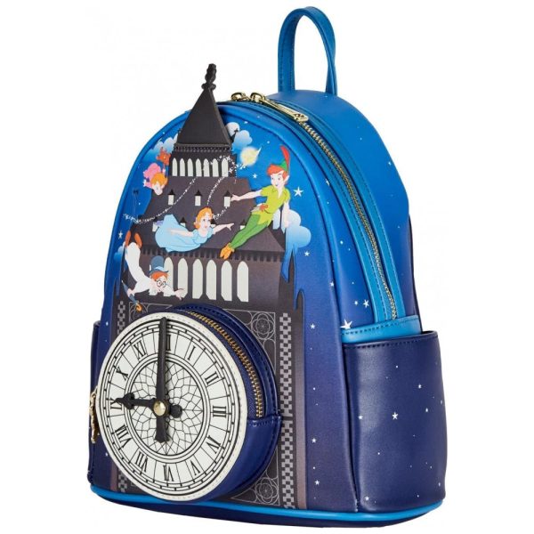 ectqwcbjljf90b_0 jpg - Mochila Escolar Infantil Loungefly Peter Pan para Crianças a Partir de 6 Anos, Azul