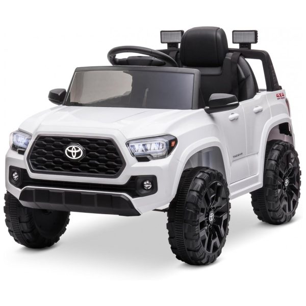 ectqwf6pg5bc0b_0 jpg - Carro Elétrico Infantil Toyota Tacoma a Bateria 12V com MP3, Luzes LED e Suspensão, Kidzone, Branco