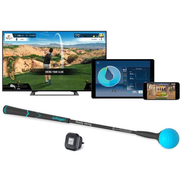 ectqwlzr9kr70b_0 jpg - Simulador de Golfe com Sensor de Movimento Inteligente, Swing Stick e Compatível com Android, iOS, WGT e E6 Connect Series, PHIGOLF F1