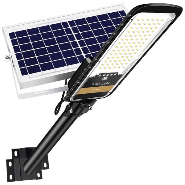 ectqwpwf5z180b_0 jpg - Luminária Solar Externa 1500 Lumens 84 LEDS 80W com Controle Remoto, 1 Unidade, RUOKID, Preto