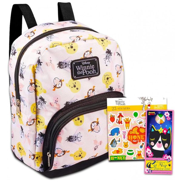 ectqwqm4rcf90b_0 jpg - Mini Mochila Escolar Infantil Disney Ursinho Pooh para Meninos e Meninas, Cor Branca