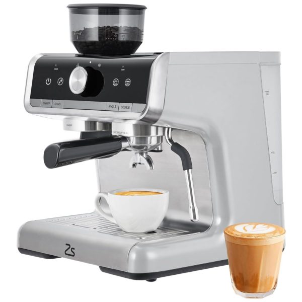 ectqwr9x5cyc0b_0 jpg - Máquina de Café em Aço Inoxidável, 20 BAR com Tanque de Água de 2,8L, 110V, Takywep, Prata