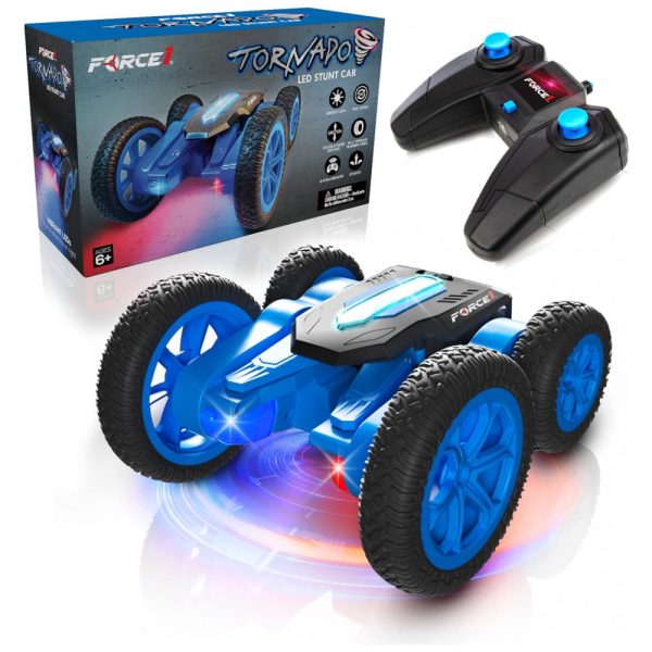 ectqwt8vcff80b_0 jpg - Carrinho de Controle Remoto, 4WD 2.4 Ghz, 360 com Bateria Recarregável, FORCE1, Azul