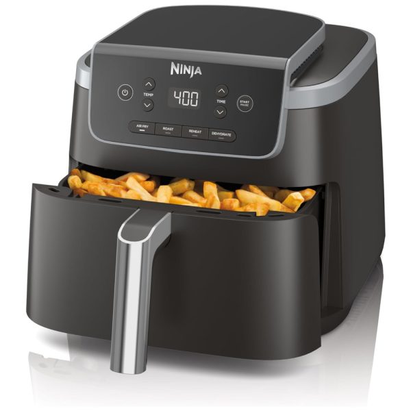 ectqwybw7zsc0b_0 jpg - Air Fryer Pro 4 em 1 com Air Crisp de 4,66L Frite, Asse, Reaqueça e Desidrate 110V 1750W, Ninja AF141, Preta