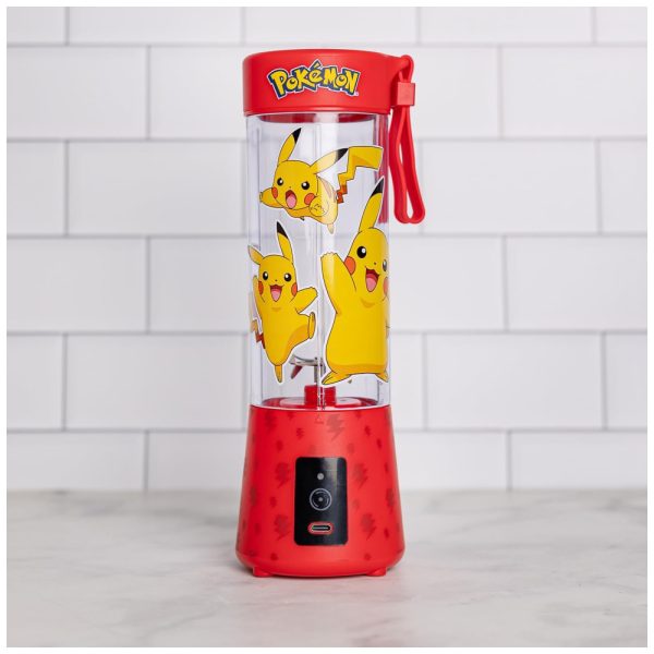 ectqx5xp4r6c0b_0 jpg - Liquidificador Portátil 400 mL Recarregável USB Tema Pokémon Pikachu, 110V 150W, Uncanny Brands, Vermelho