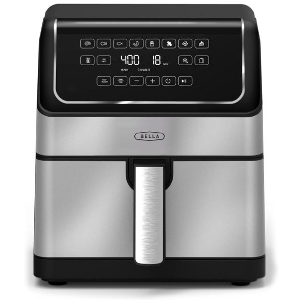 ectqx5xp553c0b_0 jpg - Fritadeira Elétrica Airfryer 7,5L com Tecnologia TurboCrisp, Cesto Antiaderente e Desligamento Automático, 110V 1750W, BELLA, Preto e Preto