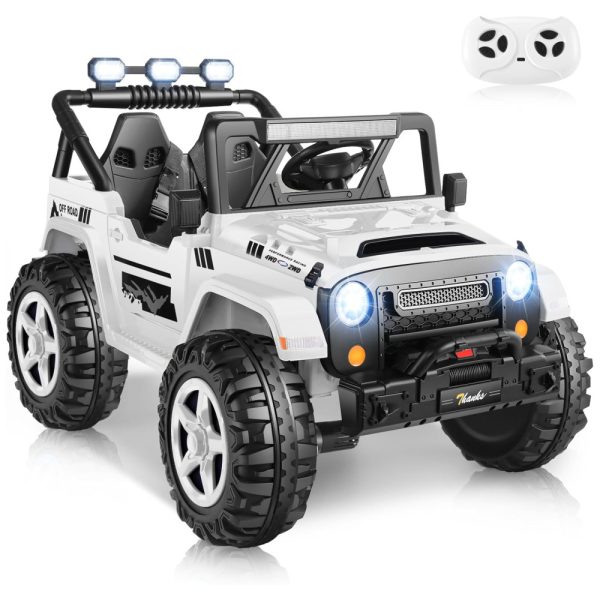 ectqx67sr3dd0b_0 jpg - Carro Elétrico Infantil, Jeep com Controle Remoto, 2 Lugares Assento Extra Largo, Rodas com Maior Durabilidade e Luz LED, 24V, Hikole, Branco