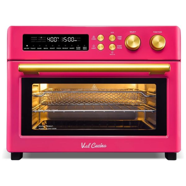 ectqx9d1kcgc0b_0 jpg - Forno Elétrico 10 em 1, 24,5L com Aquecimento Infravermelho e 10 Funções Predefinidas, 110V 1750W, VAL CUCINA, Rosa