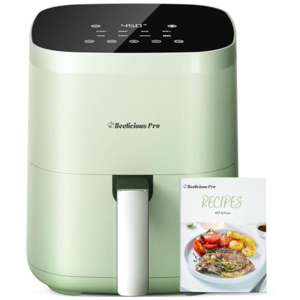 ectqxc7lh8tc0b_0 jpg - Fritadeira Elétrica Air Fryer 8 em 1, 3,7L com Cesto Antiaderente e Painel Digital, 110V 1550W, Beelicious Pro, Verde