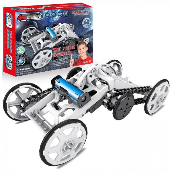 ectqxgsbrlw70b_0 jpg - Kit de Construção Carro Robô Inteligente para Crianças de 8 a 12 Anos, WISHKY TOYS, Branco