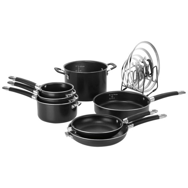 ectqxpdpp3q80b_0 jpg - Jogo de Panelas em Alumínio Antiaderente com 12 Peças e Alças de Silicone Confortáveis, Cuisinart N51 12BK, Preto