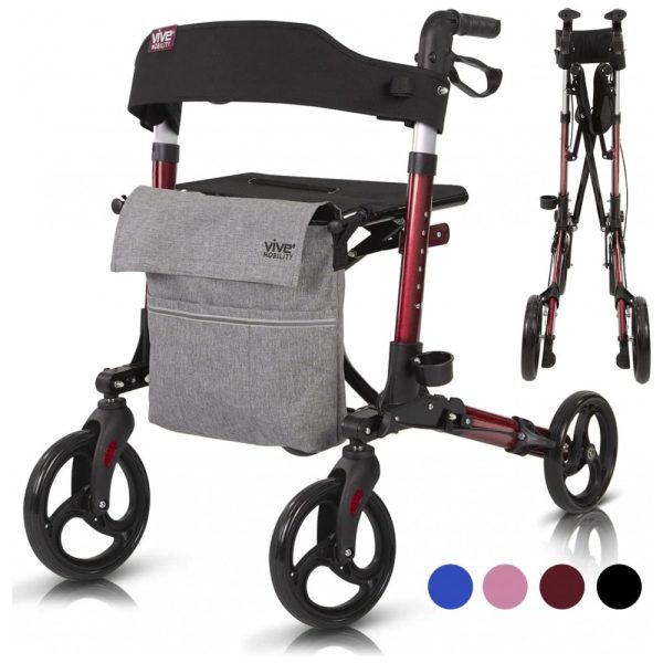 ectqxsc68pw60b_0 jpg - Andador Adulto Idoso Vive Mobility com Assento e Super Leve, Suporta até 136 Quilos, Vermelho