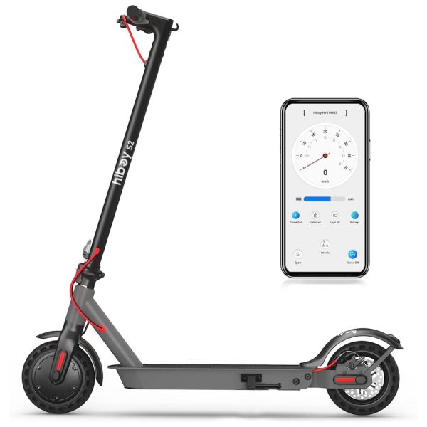 ectqxtjchj680b_0 jpg - Scooter Elétrica para Adultos até 100 kg, Velocidade Máxima de 30 km h e Alcance de 35 km com Sistema de Frenagem Duplo e Aplicativo, 350W, Hiboy S2R Plus, Preta