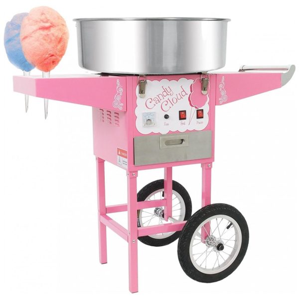 ectqy0yex8h00b_0 jpg - Máquina de Algodão Doce Elétrica Profissional em Aço Inoxidável e Designer de Carrinho, 110V, Funtime FT1000CCK P, Rosa