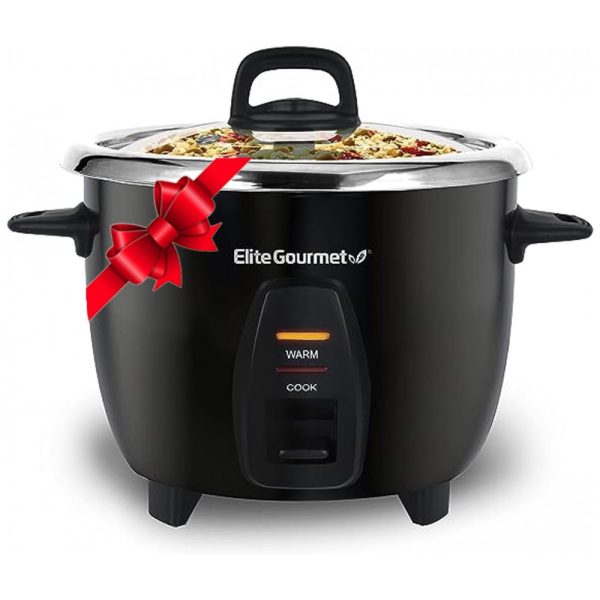 ectqy3kwtsb80b_0 jpg - Panela Elétrica de Arroz, 2,3 L, 400W, preta, 110v, ELITE GOURMET ERC 2010B, Preto