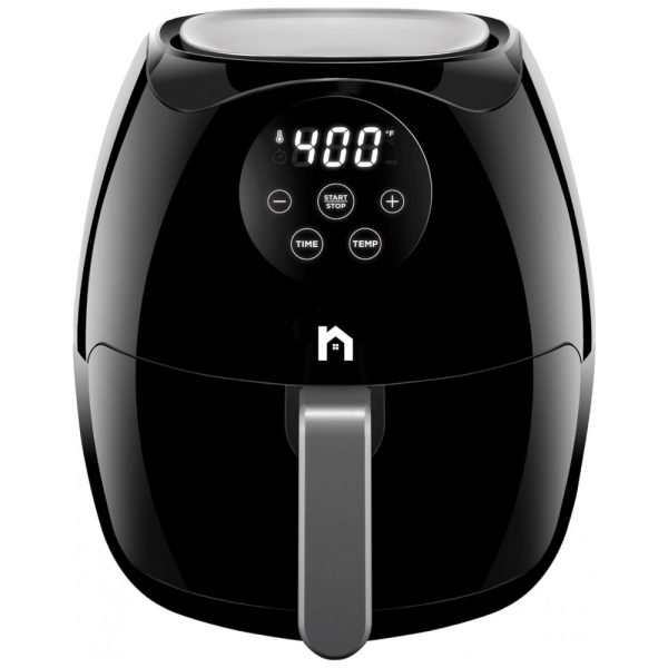 ectqy85ml9h70b_0 jpg - Fritadeira Elétrica AirFryer 3.5L com Painel Digital e Cesto Antiaderente, 110V, New House Kitchen, Preta