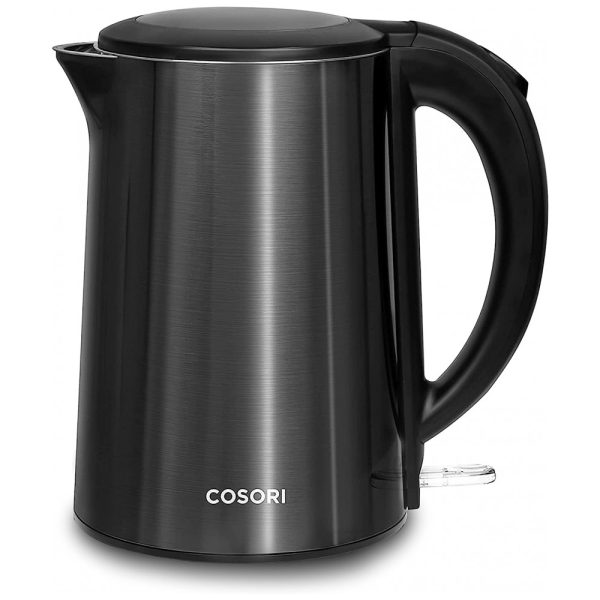 ectqydy3dqb90b_0 jpg - Chaleira Elétrica 1.5 L com Desligamento Automático, 110v, COSORI Double Wall Electric Kettle, Preto