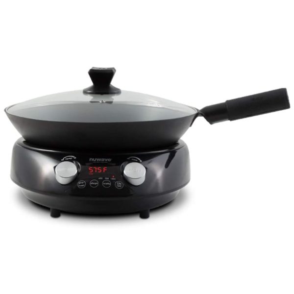 ectqyjb6lg770b_0 jpg - Cooktop de Indução Portátil com 6 Configurações de Temperatura Predefinidas e Panela de Aço Carbono de 35cm Incluída, 110V 1500W, Nuwave, Preto