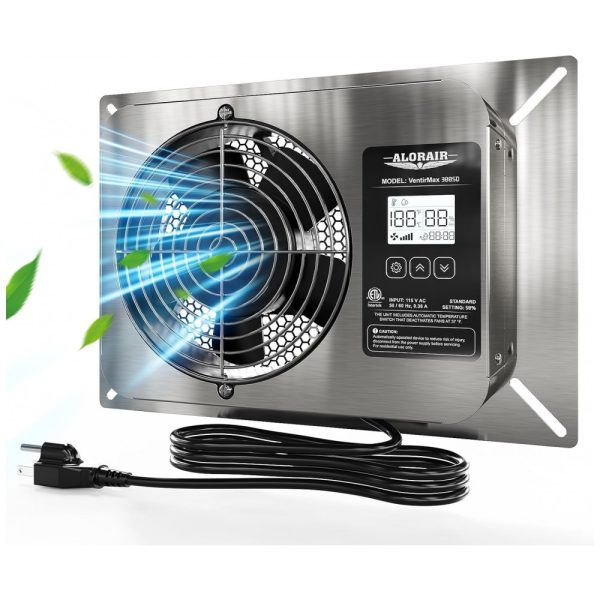 ectqykt6tpdc0b_0 jpg - Ventilador de Parede com Display Digital, Temporizador, Termostato de Proteção, 115V, ALORAIR, Prata