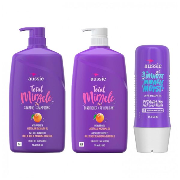 ectqykwkl7580b_0 jpg - Shampoo e Condicionador 778 ml Infundido com Damasco e Óleo de Macadâmia Australiano, Sem Parabenos, AUSSIE, Violeta