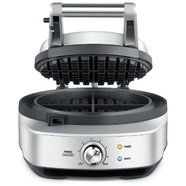 ectqyn2io2m00b_0 jpg - Máquina de waffles sem bagunça, aço inoxidável escovado, BREVILLE BWM520XL, Cinza