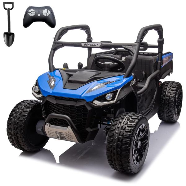 ectqynq1dq9d0b_0 jpg - Carro Elétrico Infantil, Jeep Basculante com Controle Remoto, 2 Lugares, Música, Pneus EVA e 2 Velocidades, 24V, Karbost, Azul