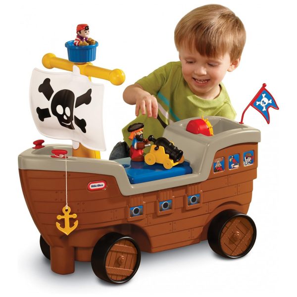 ectqyqagsr400b_0 jpg - Carrinho de Passeio Infantil Barco 2 em 1 com Assento e Muita Diversão, 1 a 3 anos, LITTLE TIKES 622113MP, Marrom