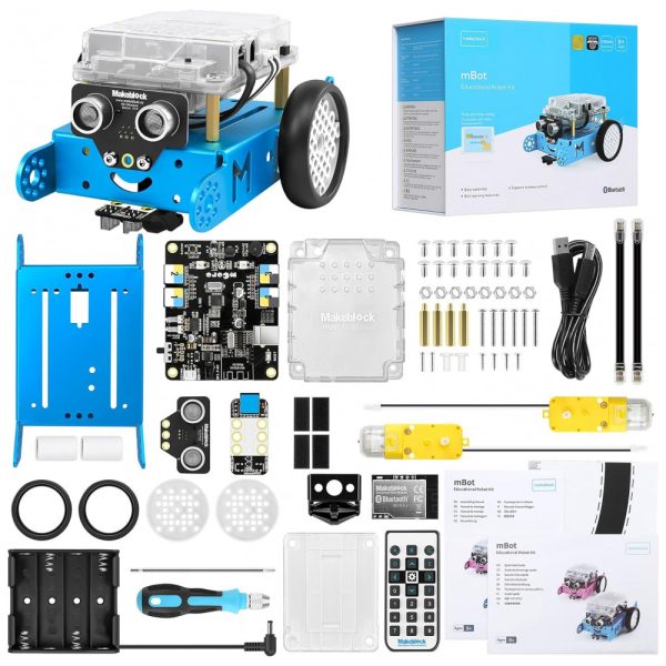 ectqyqur5ks00b_0 jpg - Kit de Projetos STEM Robótica e Codificação para Crianças de 8 a 12 Anos, Makeblock, Azul